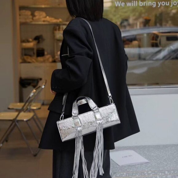 Fringe Muse — Genuine Leather Statement Bag. Women’s crossbody bag - Picture 4 of 9